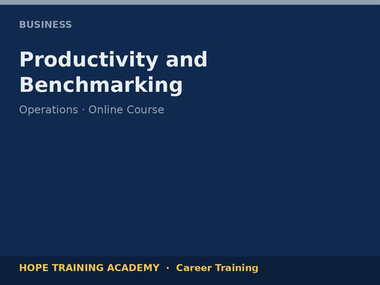 Productivity and Benchmarking