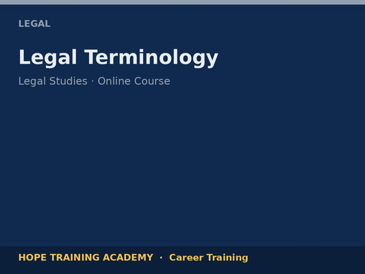 Legal Terminology