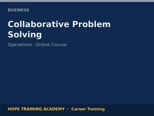 Collaborative Problem Solving