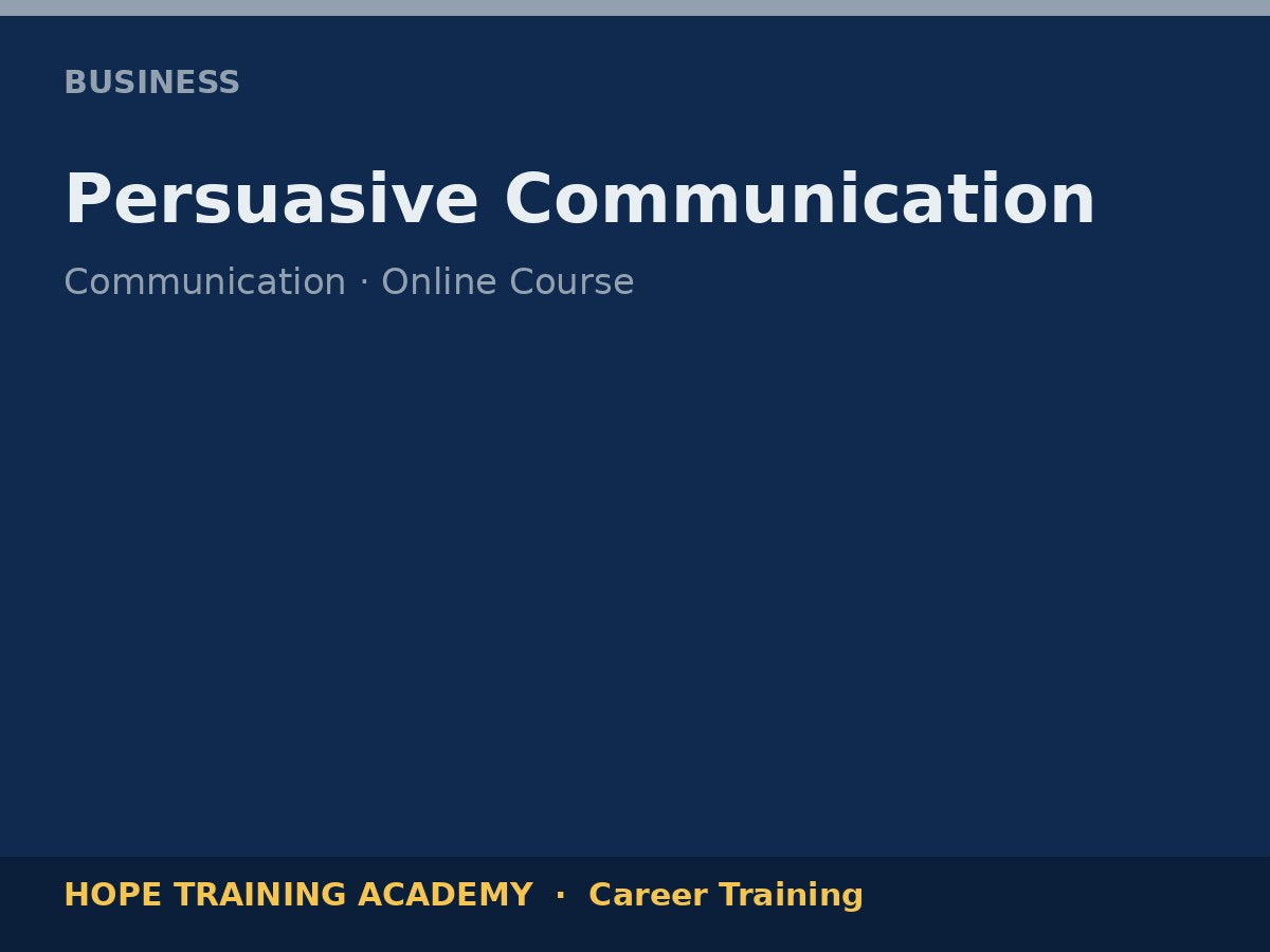 Persuasive Communication