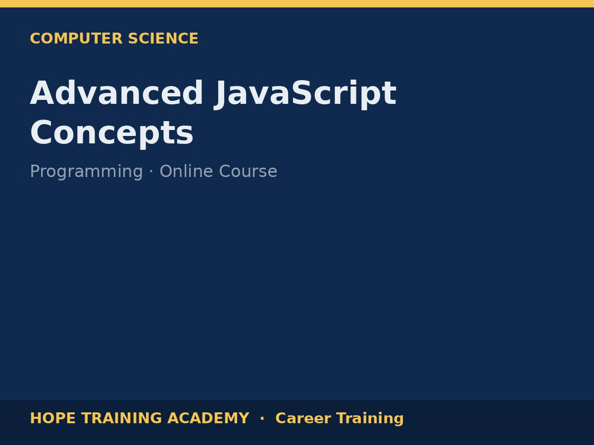 Advanced JavaScript Concepts