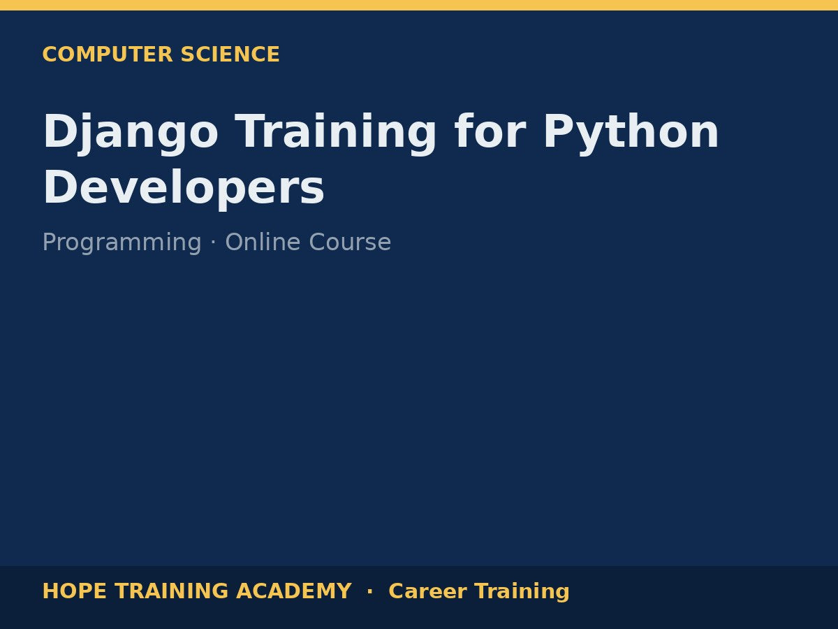 Django Training for Python Developers