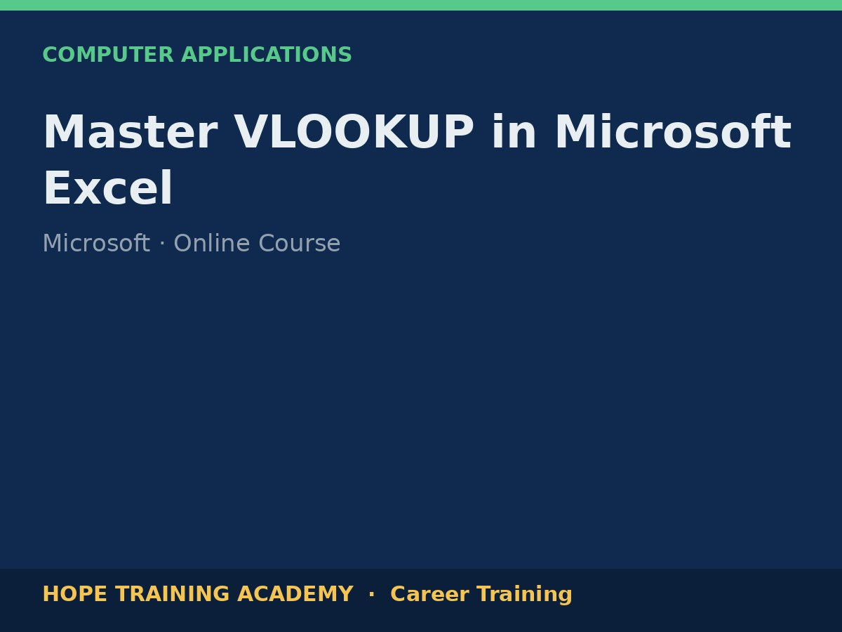 Master VLOOKUP in Microsoft Excel