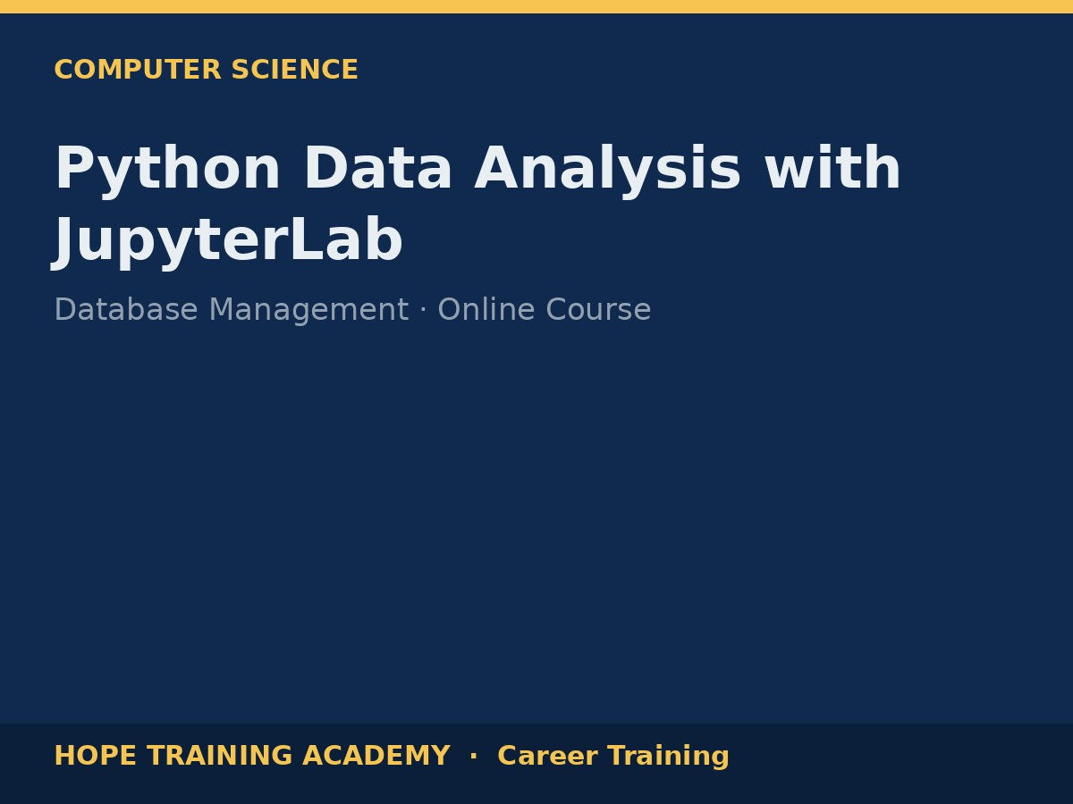 Python Data Analysis with JupyterLab