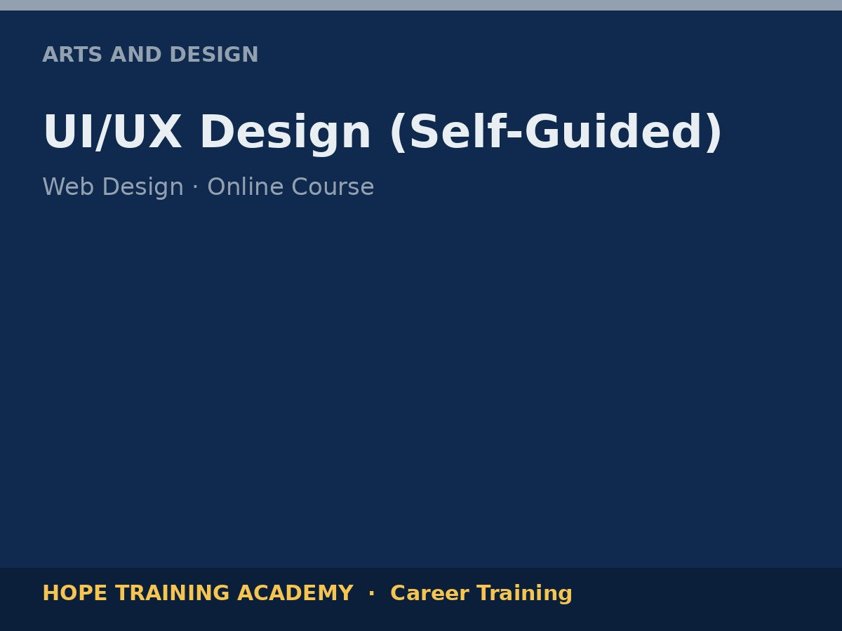 UI/UX Design (Self-Guided)