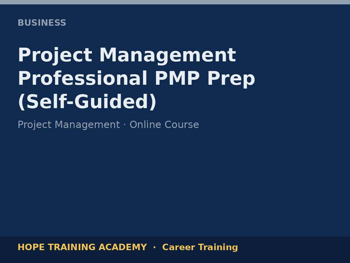 Project Management Professional PMP Prep (Self-Guided)