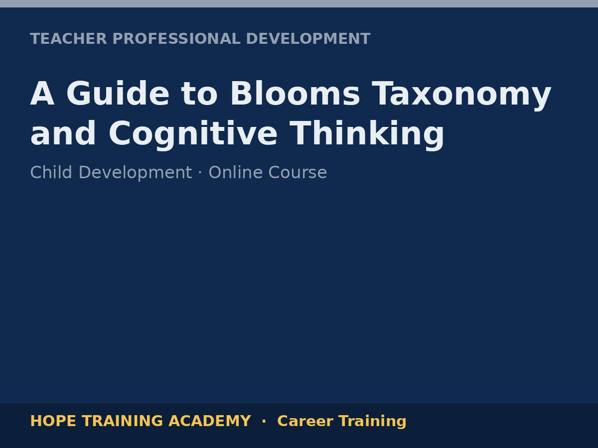 A Guide to Blooms Taxonomy and Cognitive Thinking