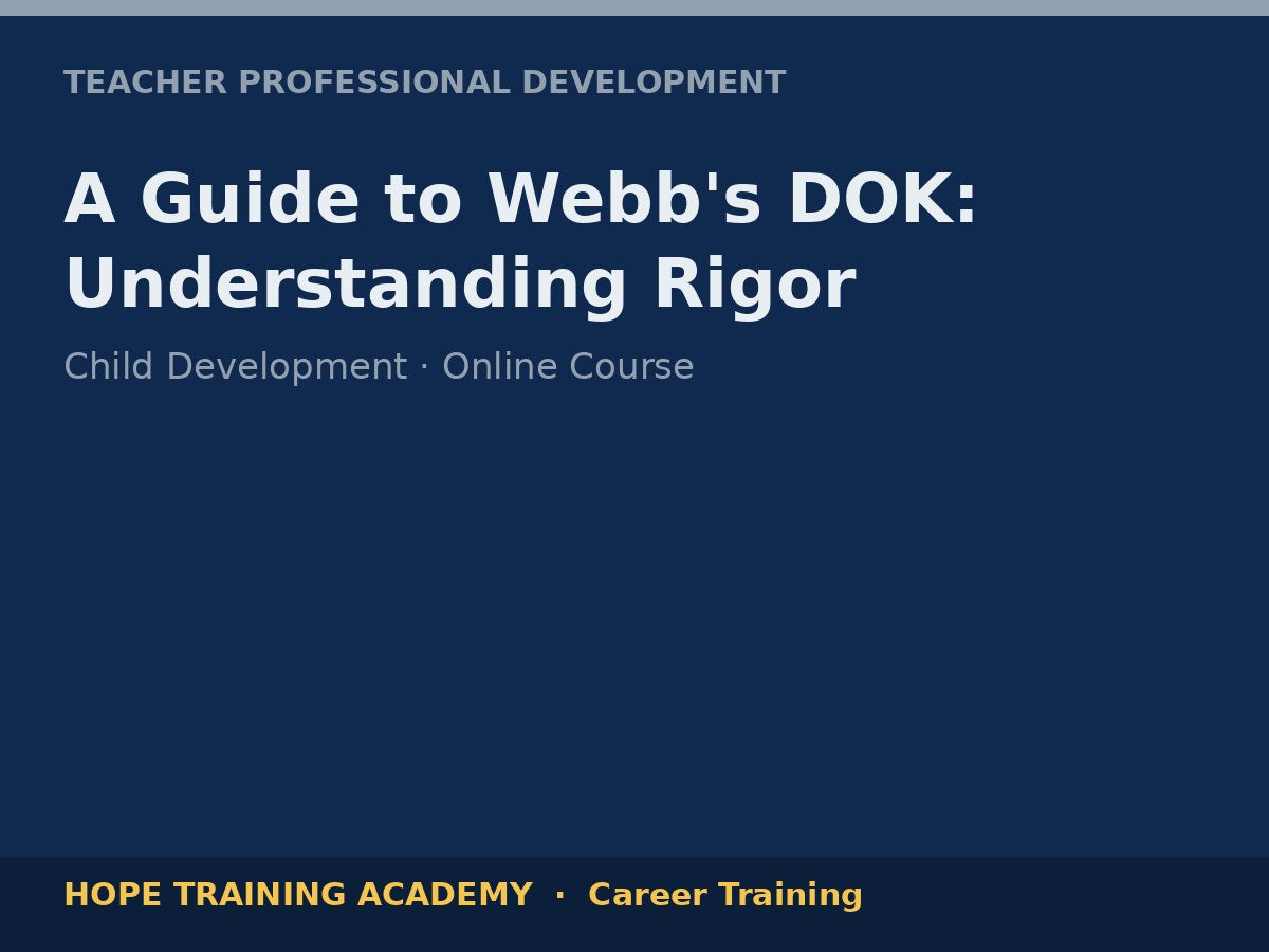 A Guide to Webb's DOK: Understanding Rigor