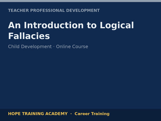 An Introduction to Logical Fallacies