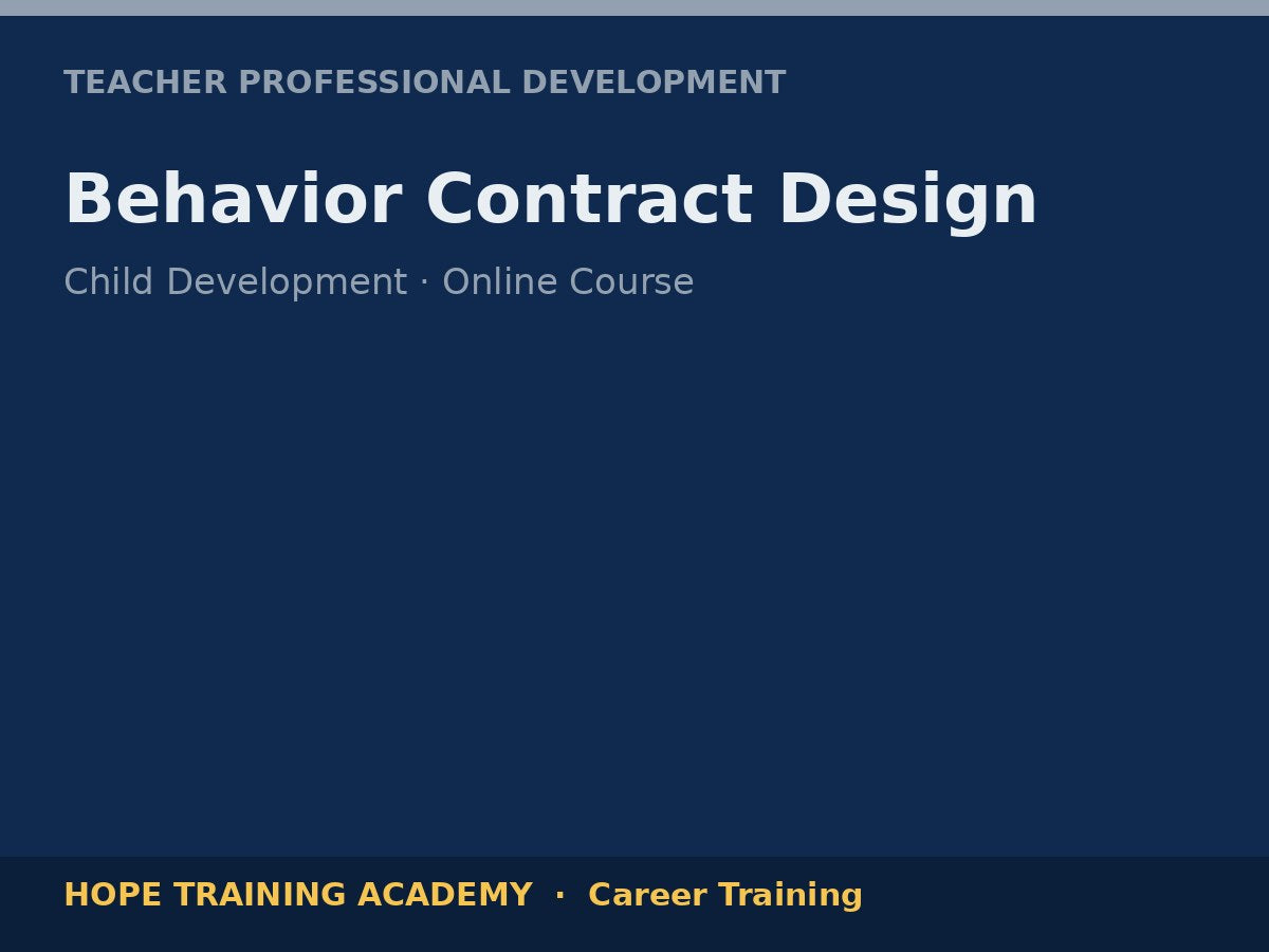 Behavior Contract Design