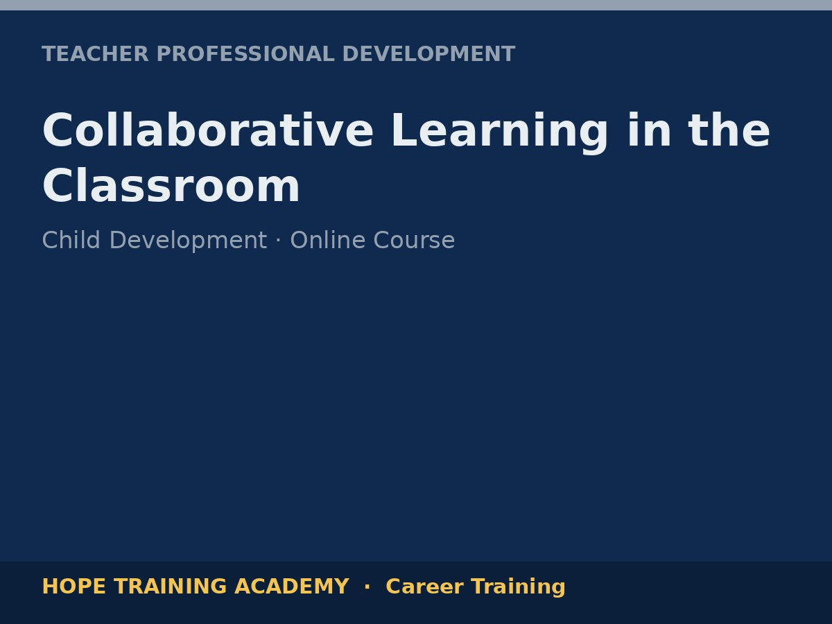 Collaborative Learning in the Classroom