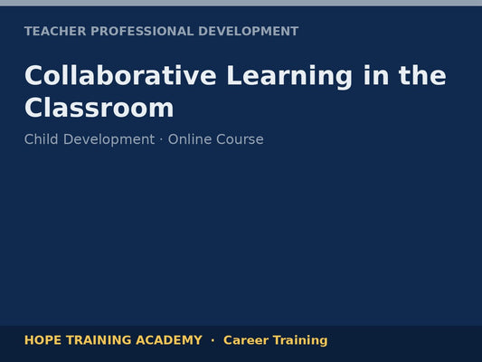 Collaborative Learning in the Classroom