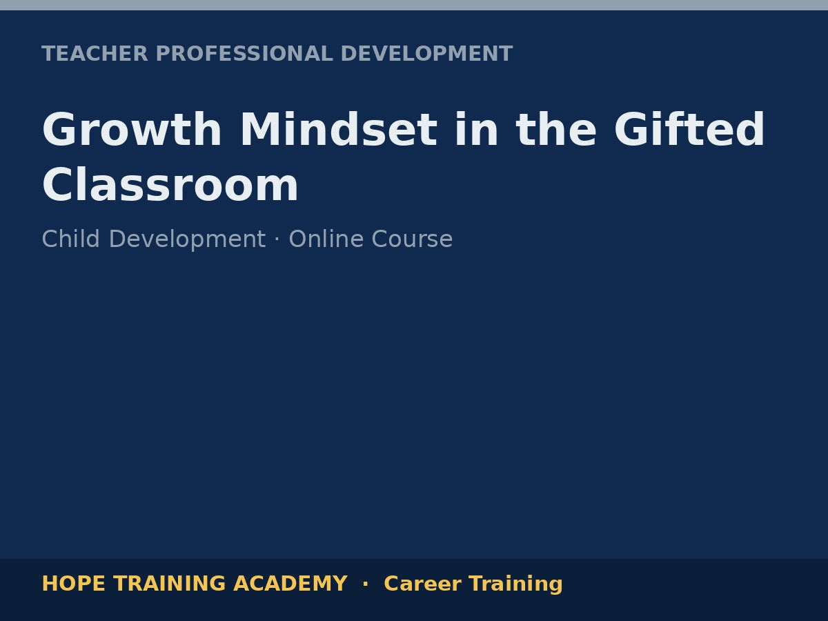 Growth Mindset in the Gifted Classroom