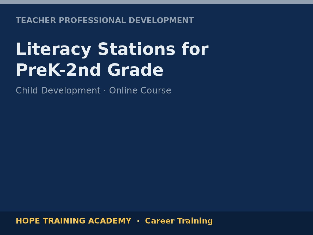 Literacy Stations for PreK-2nd Grade