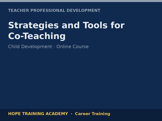 Strategies and Tools for Co-Teaching