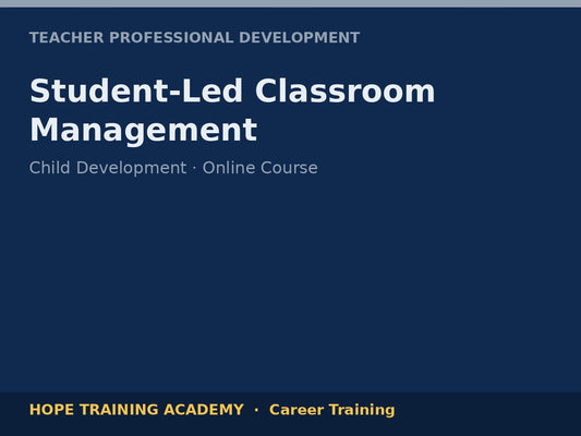 Student-Led Classroom Management