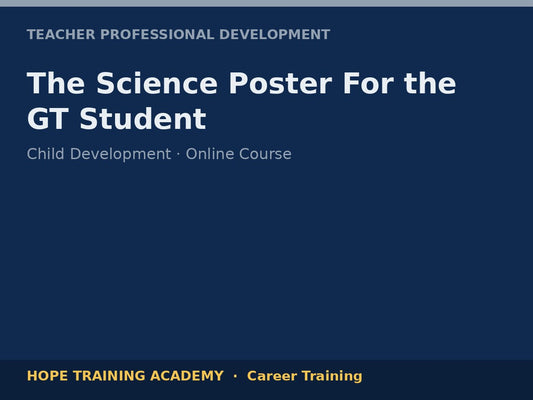 The Science Poster For the GT Student