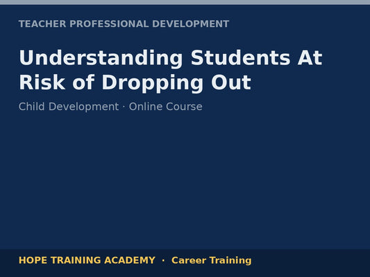 Understanding Students At Risk of Dropping Out