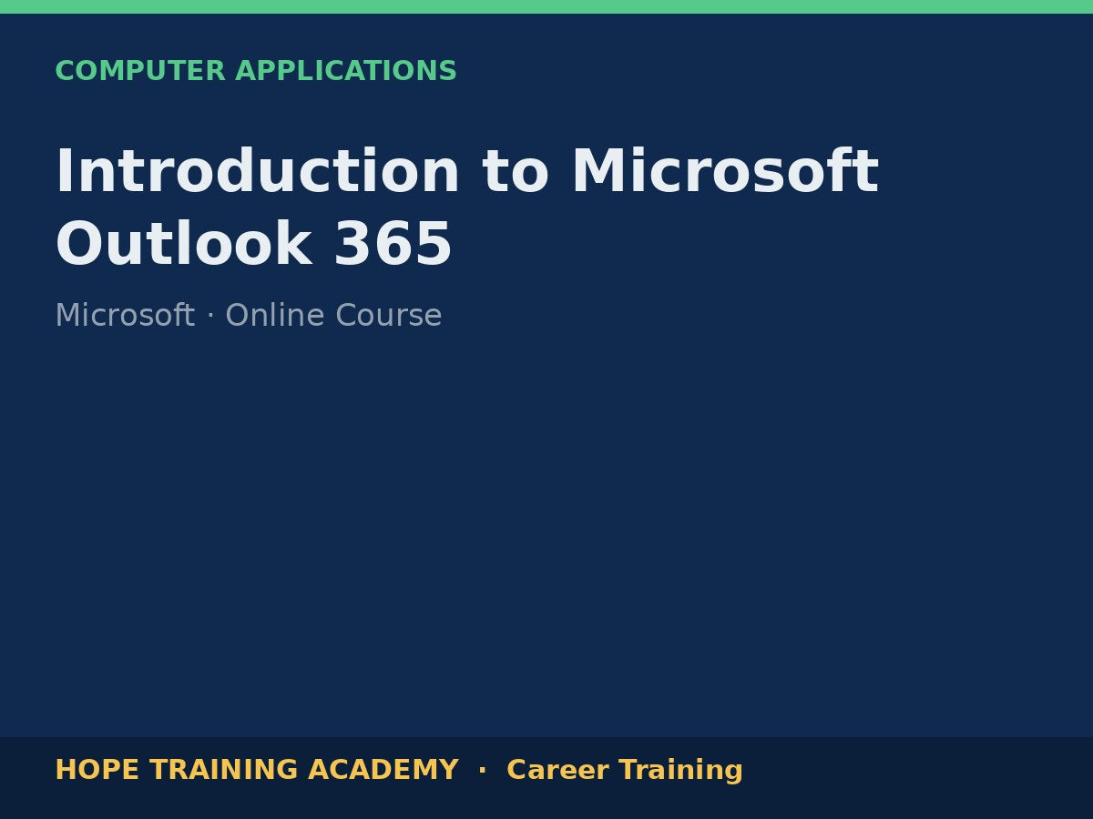 Introduction to Microsoft Outlook 365
