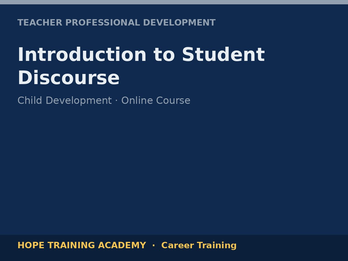Introduction to Student Discourse