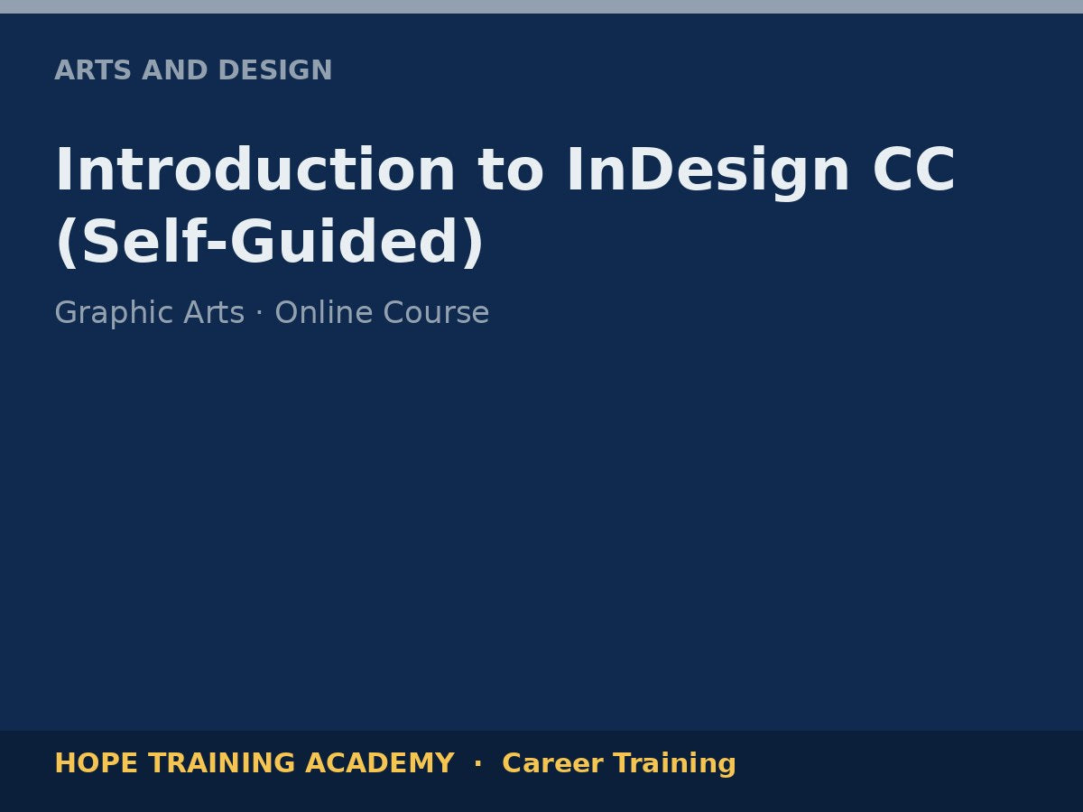 Introduction to InDesign CC (Self-Guided)
