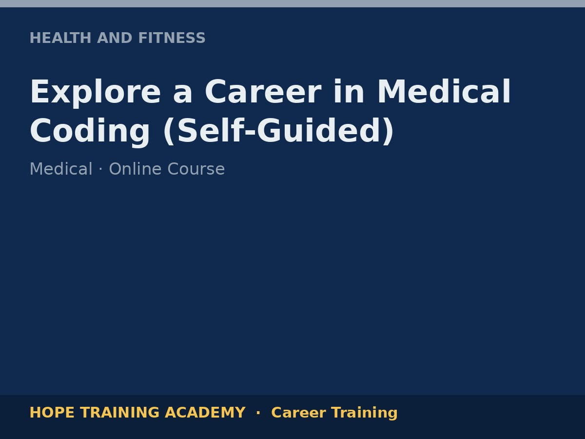 Explore a Career in Medical Coding (Self-Guided)