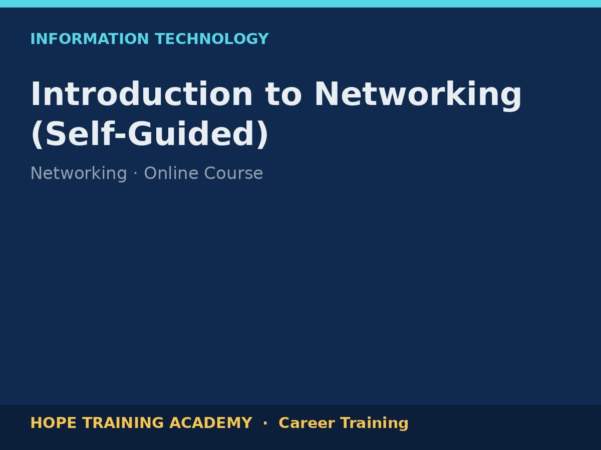 Introduction to Networking (Self-Guided)