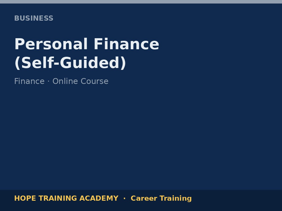 Personal Finance (Self-Guided)