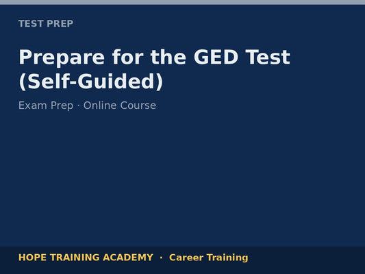 Prepare for the GED Test (Self-Guided)