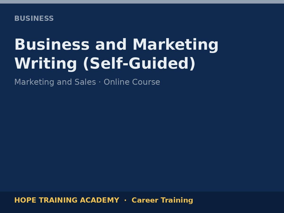 Business and Marketing Writing (Self-Guided)