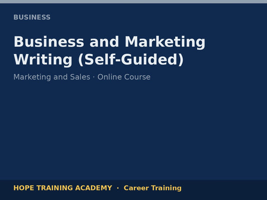 Business and Marketing Writing (Self-Guided)