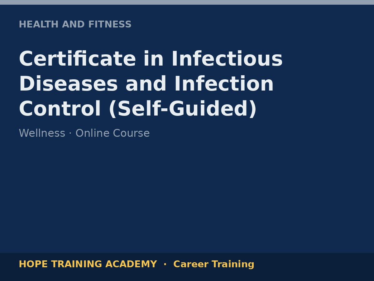 Certificate in Infectious Diseases and Infection Control (Self-Guided)