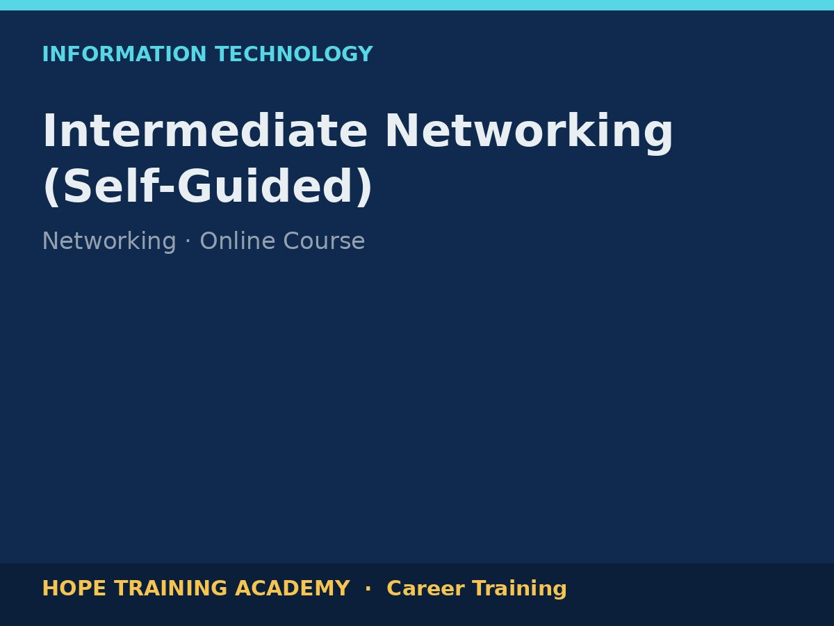 Intermediate Networking (Self-Guided)