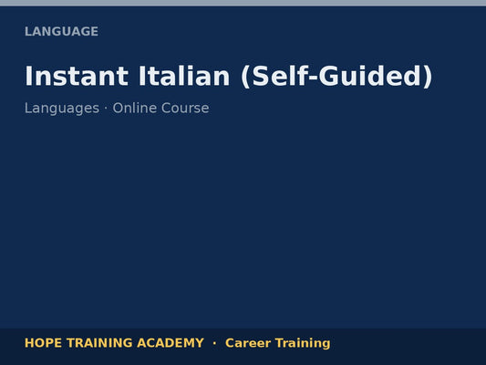 Instant Italian (Self-Guided)