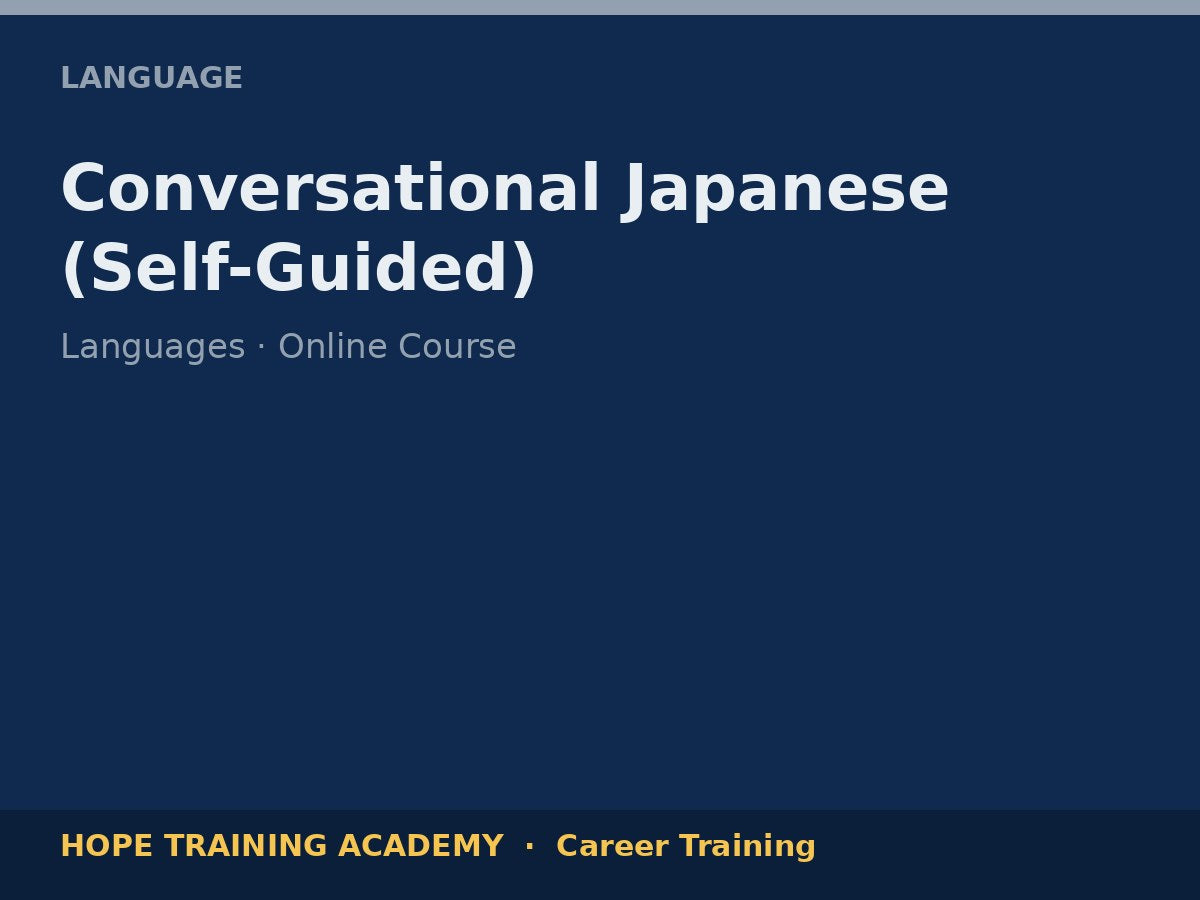 Conversational Japanese (Self-Guided)