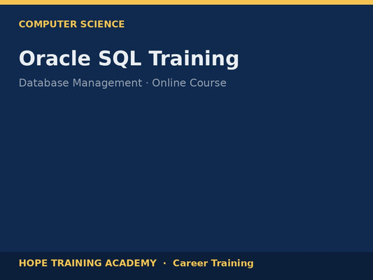 Oracle SQL Training