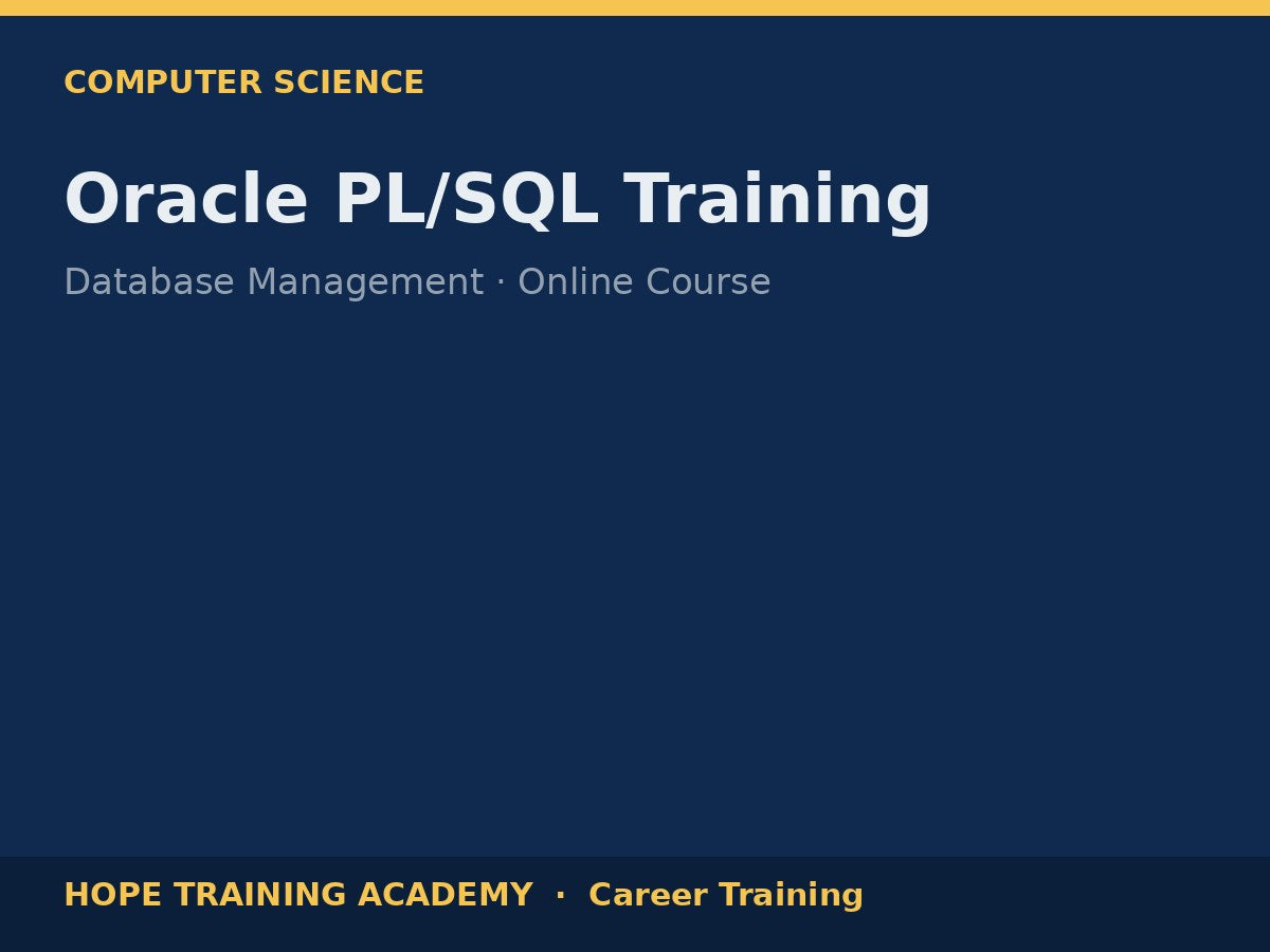 Oracle PL/SQL Training