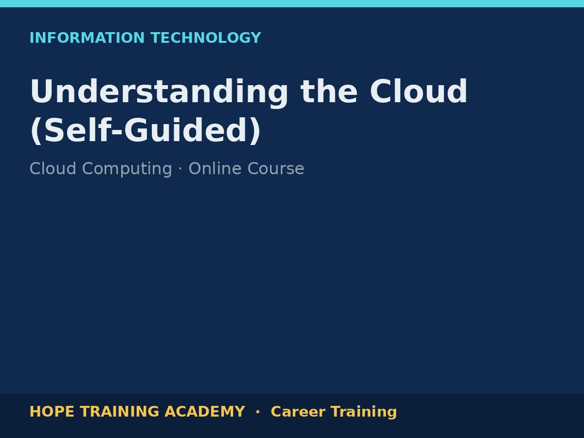 Understanding the Cloud (Self-Guided)