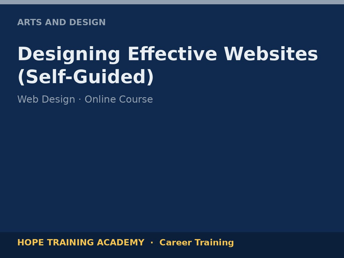 Designing Effective Websites (Self-Guided)
