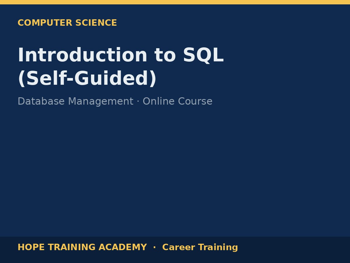 Introduction to SQL (Self-Guided)