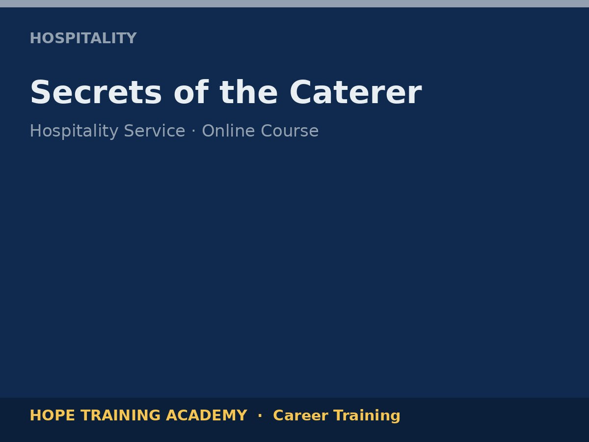 Secrets of the Caterer
