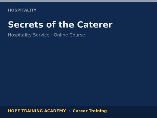 Secrets of the Caterer