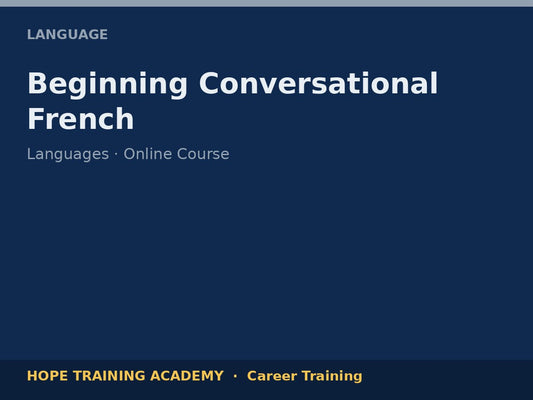 Beginning Conversational French