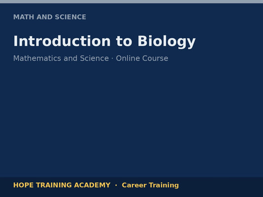 Introduction to Biology