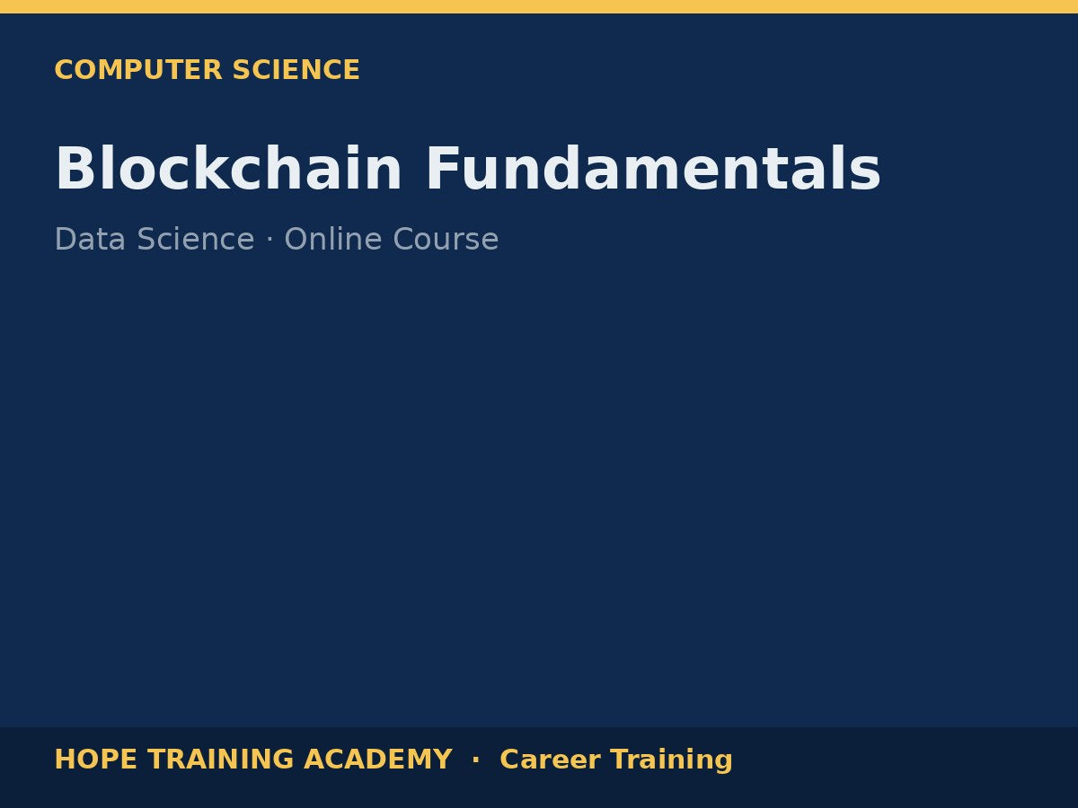 Blockchain Fundamentals