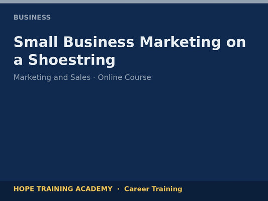 Small Business Marketing on a Shoestring