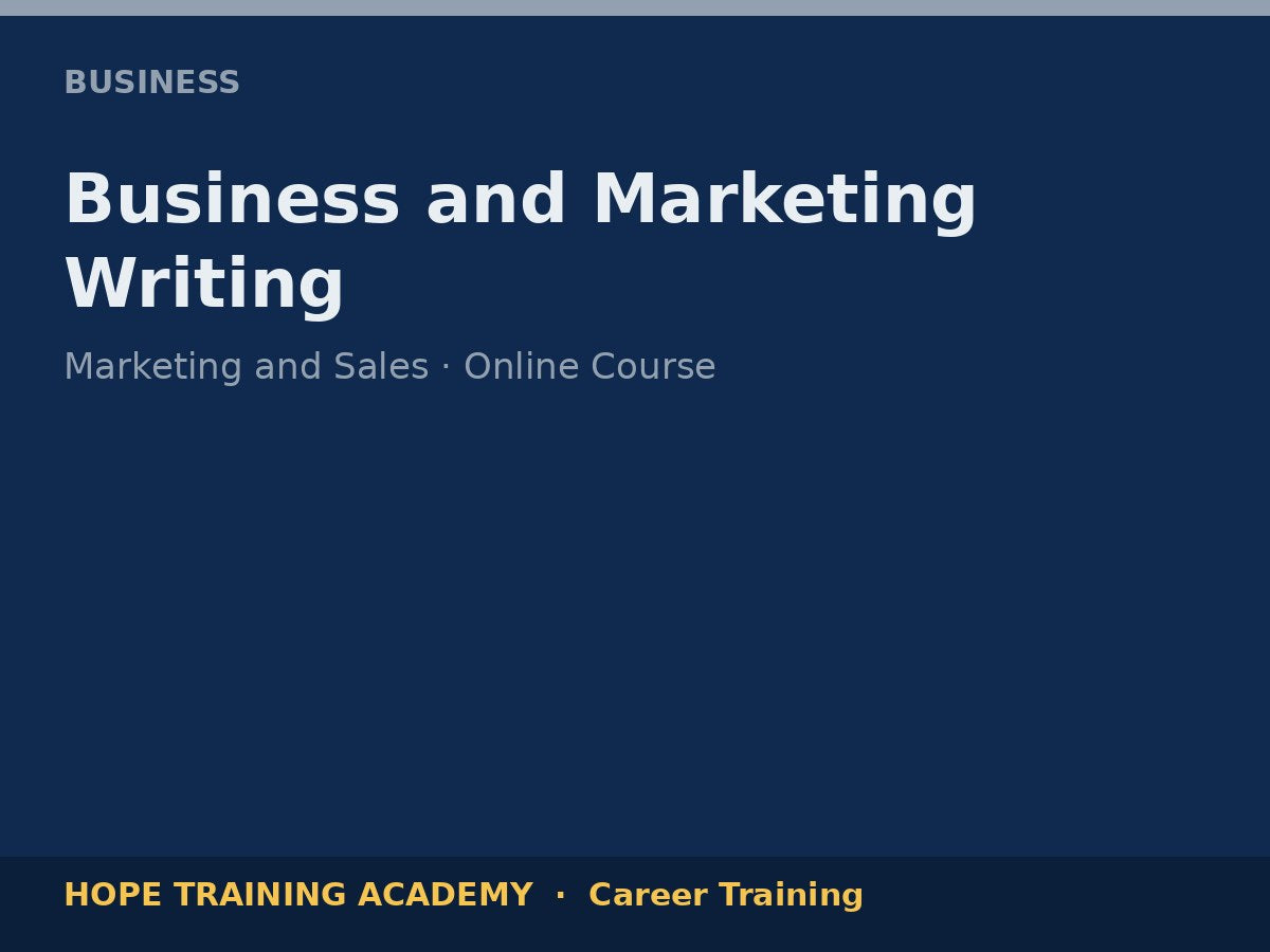 Business and Marketing Writing