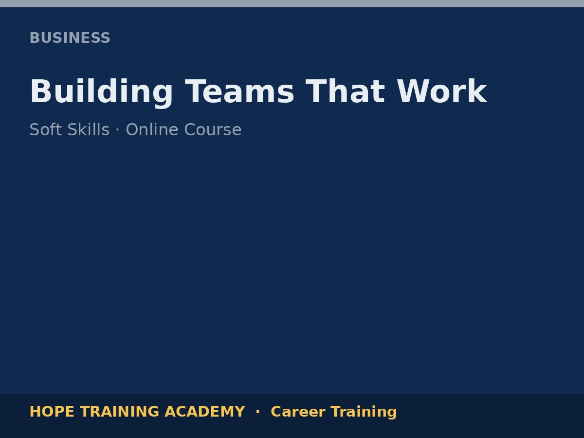 Building Teams That Work