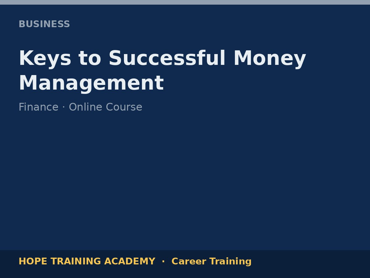 Keys to Successful Money Management