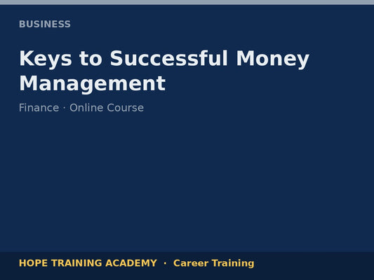 Keys to Successful Money Management